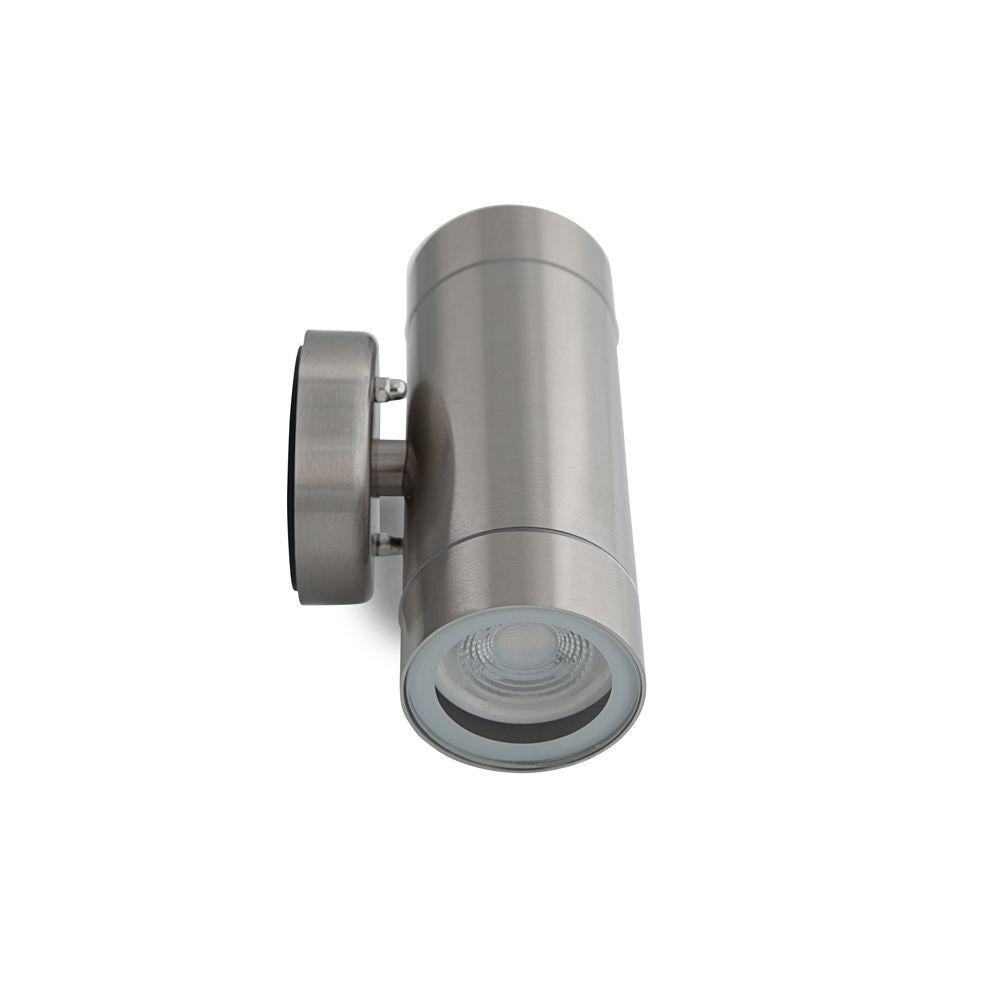 Atom AT5007 - 7W (2x3.5W) GU10 Up/Down Exterior LED Wall Light IP44 304 Stainless Steel 4000K-Atom Lighting-Ozlighting.com.au