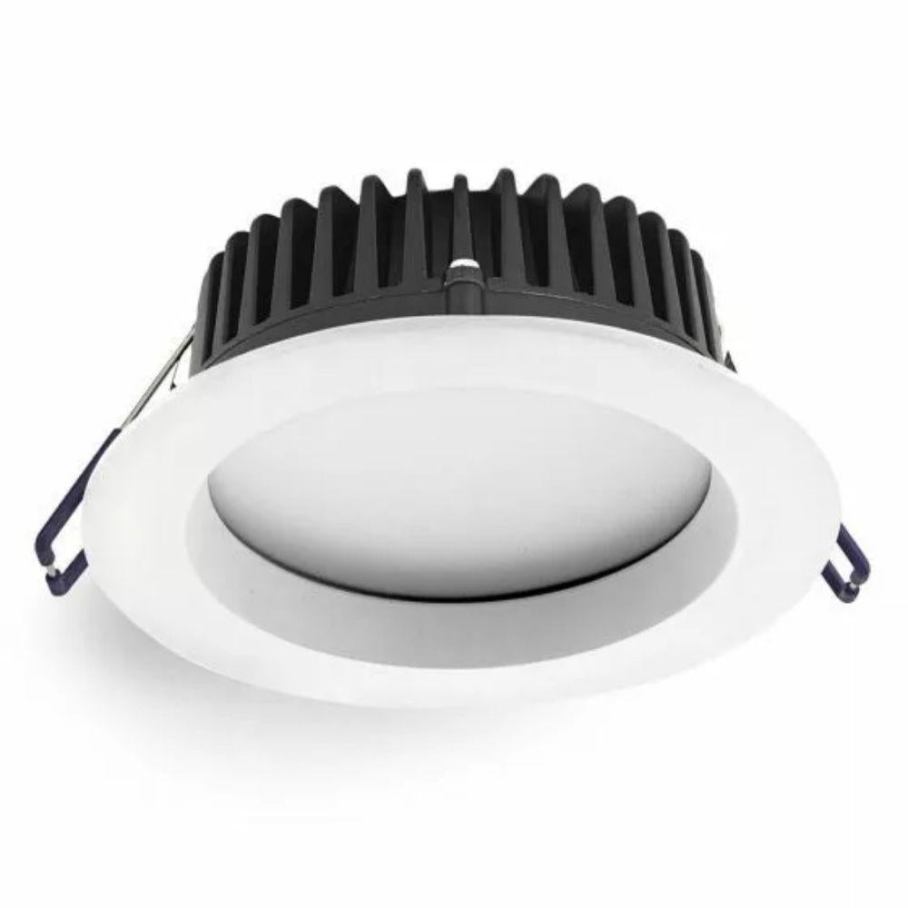 Atom AT9012 LED Downlight - 12W, Tri-Colour, Dimmable, IP44, Round, Deep Face-Atom Lighting-Ozlighting.com.au