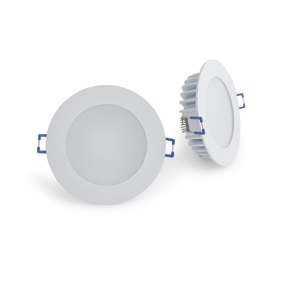 Atom AT9027 - 9W LED Dimmable Round Flat Face Downlight IP20 - 3000K-Atom Lighting-Ozlighting.com.au