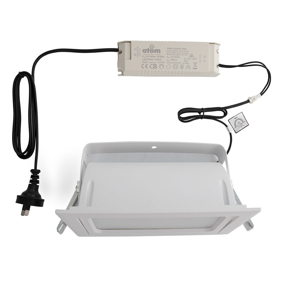 Atom AT9043 - 35W LED Rectangular Shop Light with LED Driver IP20-Atom Lighting-Ozlighting.com.au