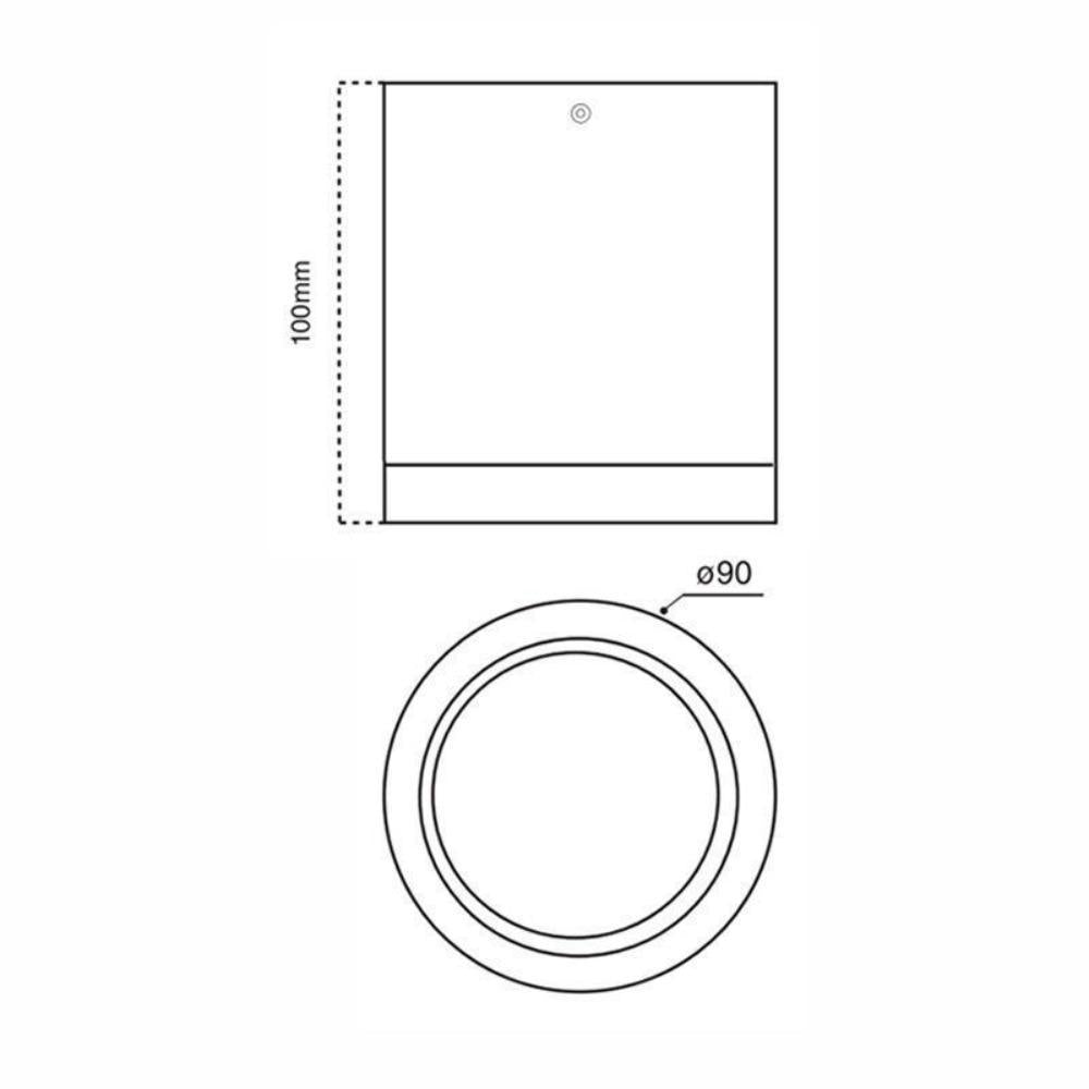 Atom AT9064/5/6 LED Downlight - 10W/25W/35W, Dimmable, IP54, Surface Mount-Atom Lighting-Ozlighting.com.au