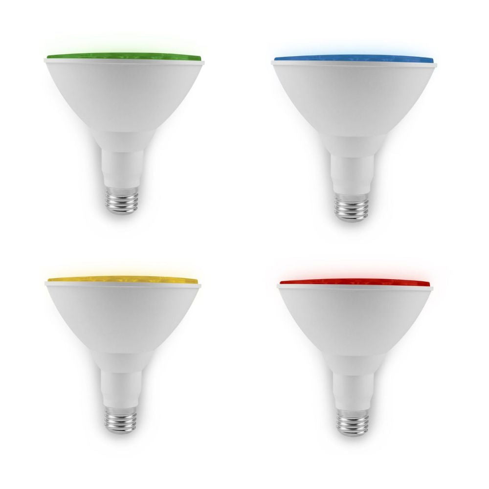 Atom AT9425 LED PAR38 Reflector Globe - 15W, E27, Coloured, IP65-Atom Lighting-Ozlighting.com.au