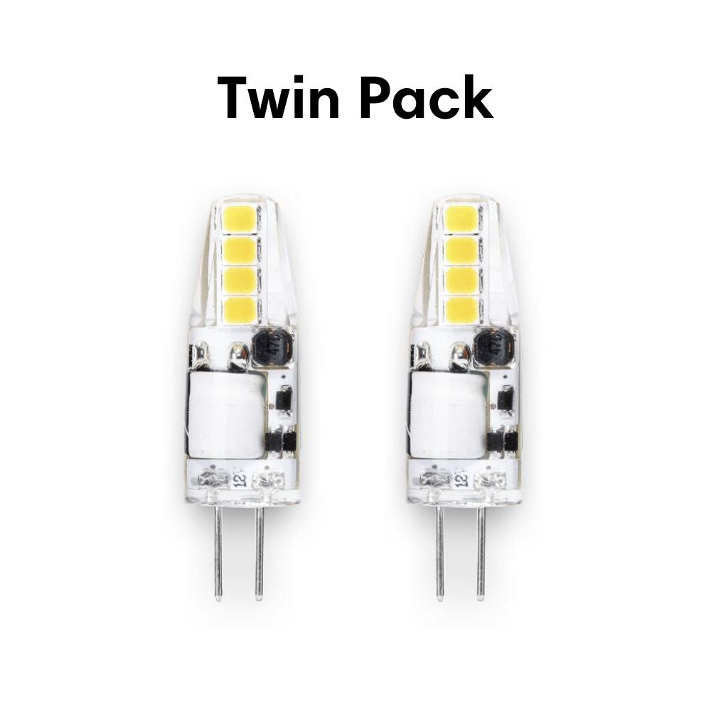 Atom AT9469 LED Globe - 1.5W, 12V DC, G4, IP20, Twin - DRIVER REQUIRED-Atom Lighting-Ozlighting.com.au