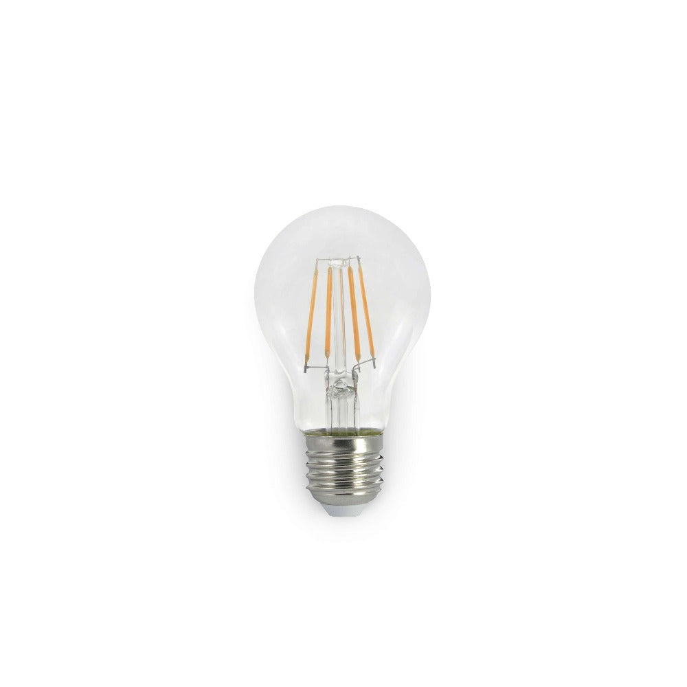 Atom AT9474 LED Globe - 7W, E27, 2700K, A60, Filament, Dimmable, Clear Glass-Atom Lighting-Ozlighting.com.au