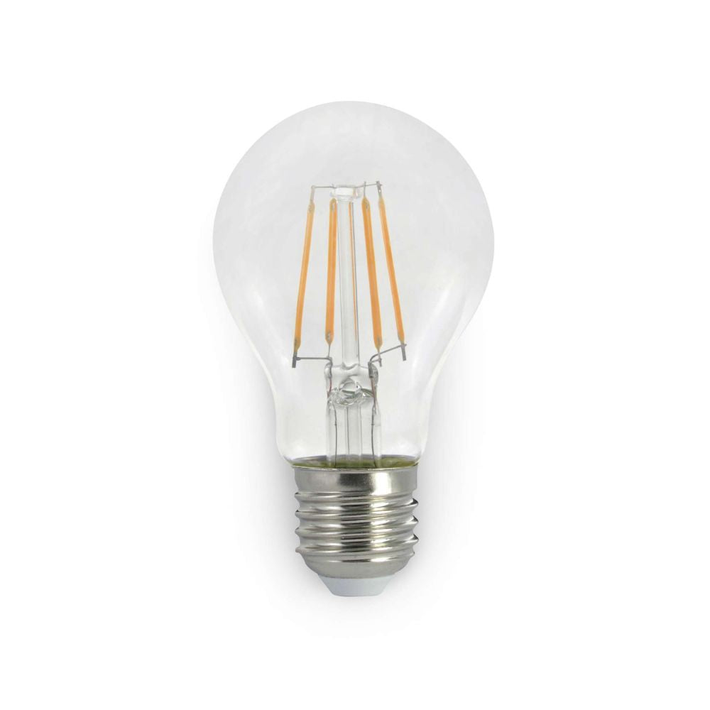 Atom AT9476 LED Globe - 5W, B22/E27, 2700K, A60, Filament, Dimmable, Clear Glass-Atom Lighting-Ozlighting.com.au