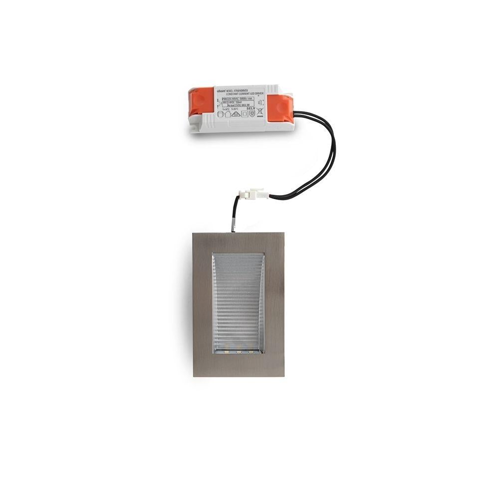 Atom AT9501 - 3W Led Rectangular Recessed Step Light IP44-Atom Lighting-Ozlighting.com.au