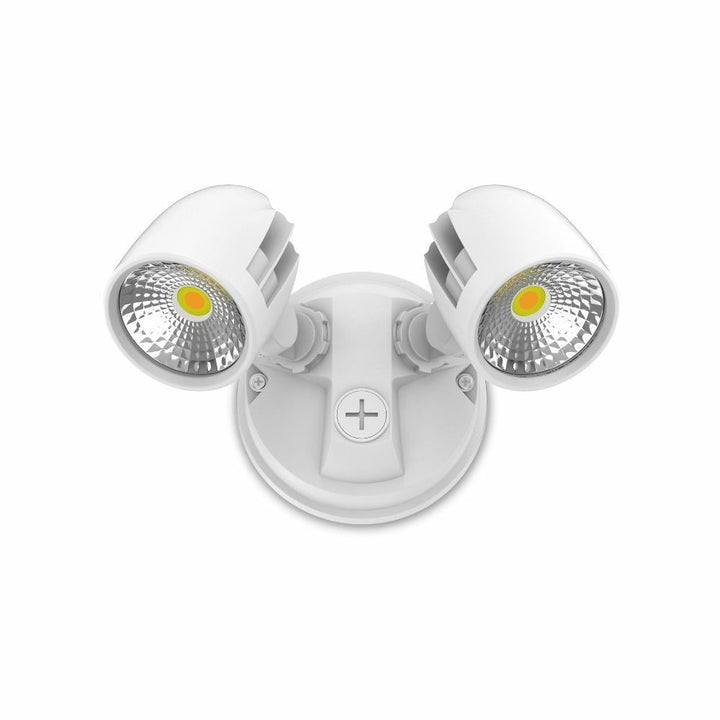 Atom CONDOR - 23W LED Tri-Colour Twin Head Exterior Spotlight IP65-Atom Lighting-Ozlighting.com.au