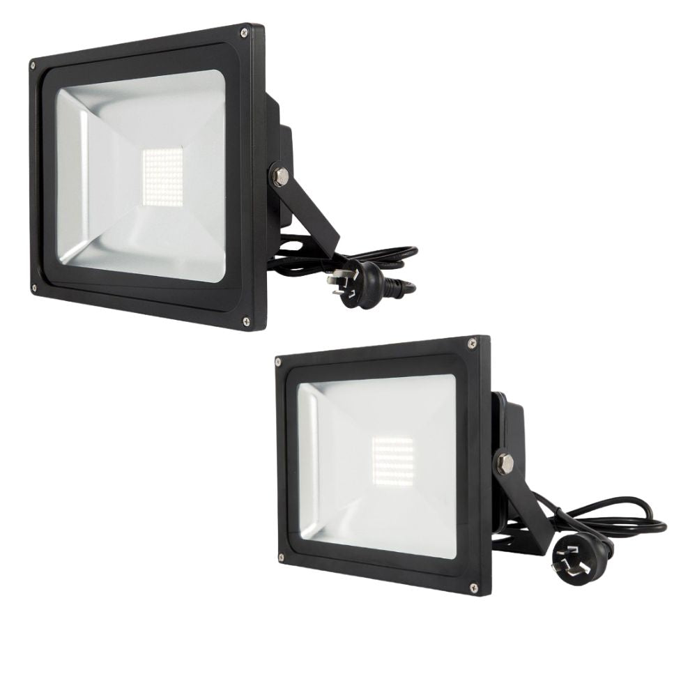 Brilliant AVENGER-II LED Outdoor Floodlight - 30W/50W DIY, IP65, 4200K-Brilliant Lighting-Ozlighting.com.au