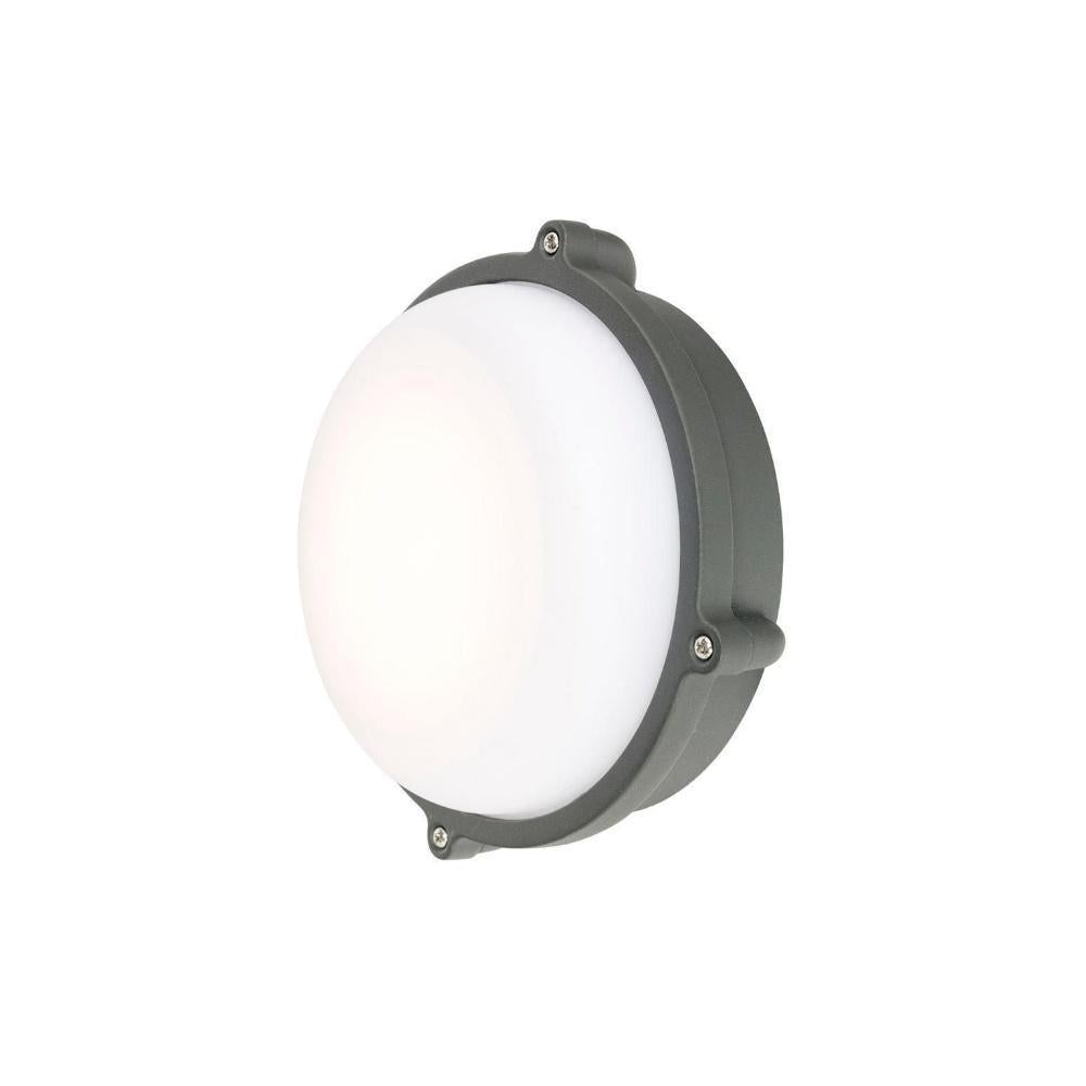 Brilliant DELATITE-S/L LED Round Bunker Light - 12W/20W, IP44 Charcoal, 3000K-Brilliant Lighting-Ozlighting.com.au
