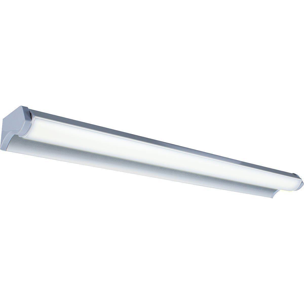 Brilliant GRETA-II LED Small or Large Vanity Mirror Light - 12W/18W, 4200K, Silver-Brilliant Lighting-Ozlighting.com.au