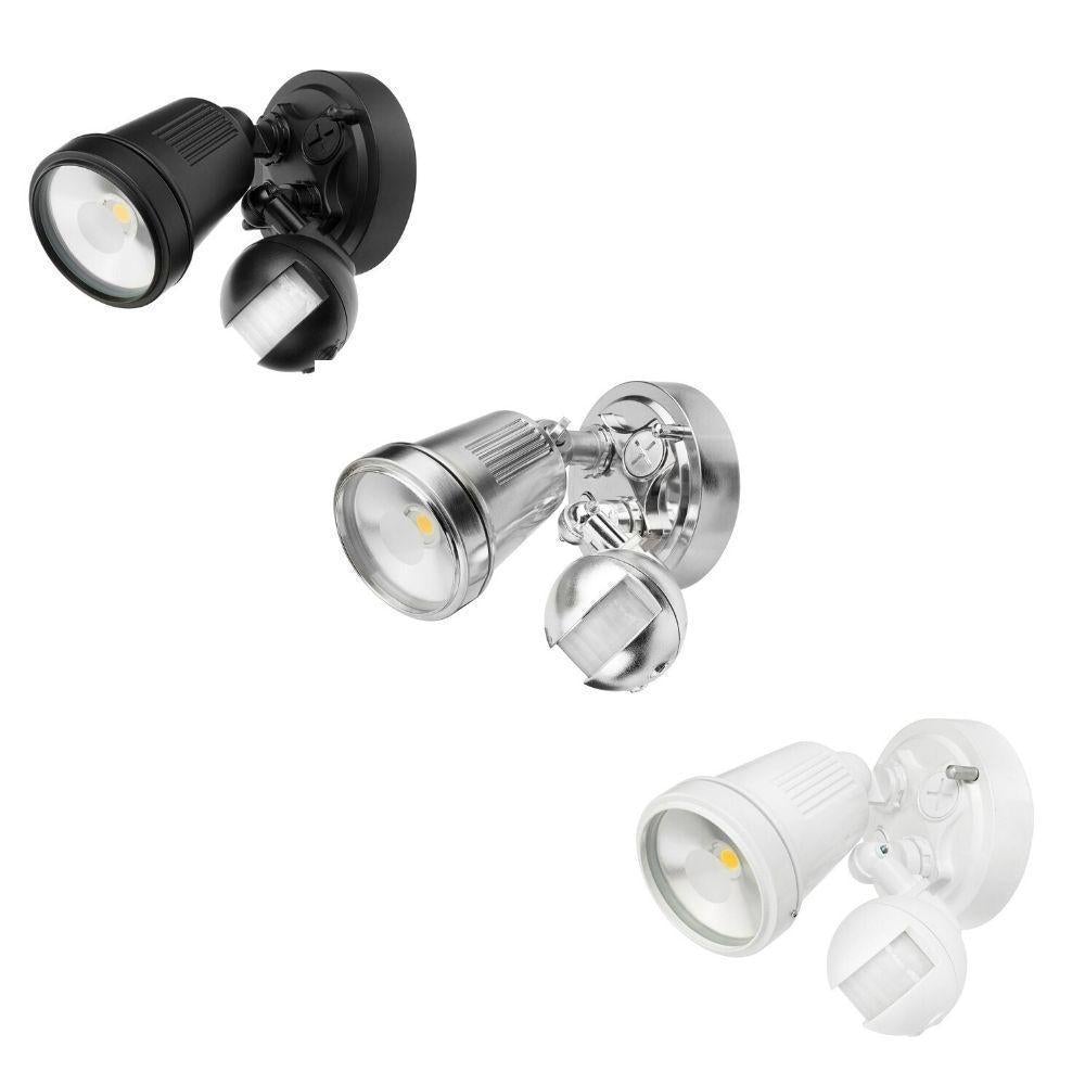 Brilliant HUNTER III Single Head LED Outdoor Spotlight - 11W, Sensor IP44, 4200K-Brilliant Lighting-Ozlighting.com.au