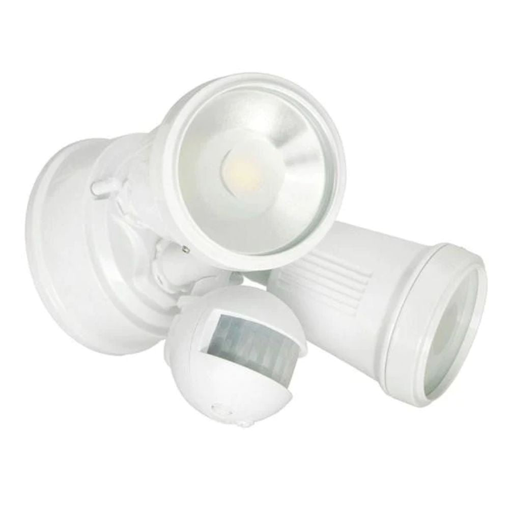 Brilliant HUNTER-TRIO Twin Head LED Outdoor Spotlight - 22W Tri-Colour, Sensor IP44-Brilliant Lighting-Ozlighting.com.au