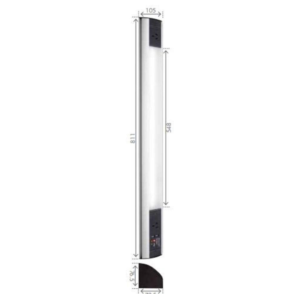 Brilliant POWERSTATION Under Cabinet - 9.5W, Power Solution with LED Light-Brilliant Lighting-Ozlighting.com.au