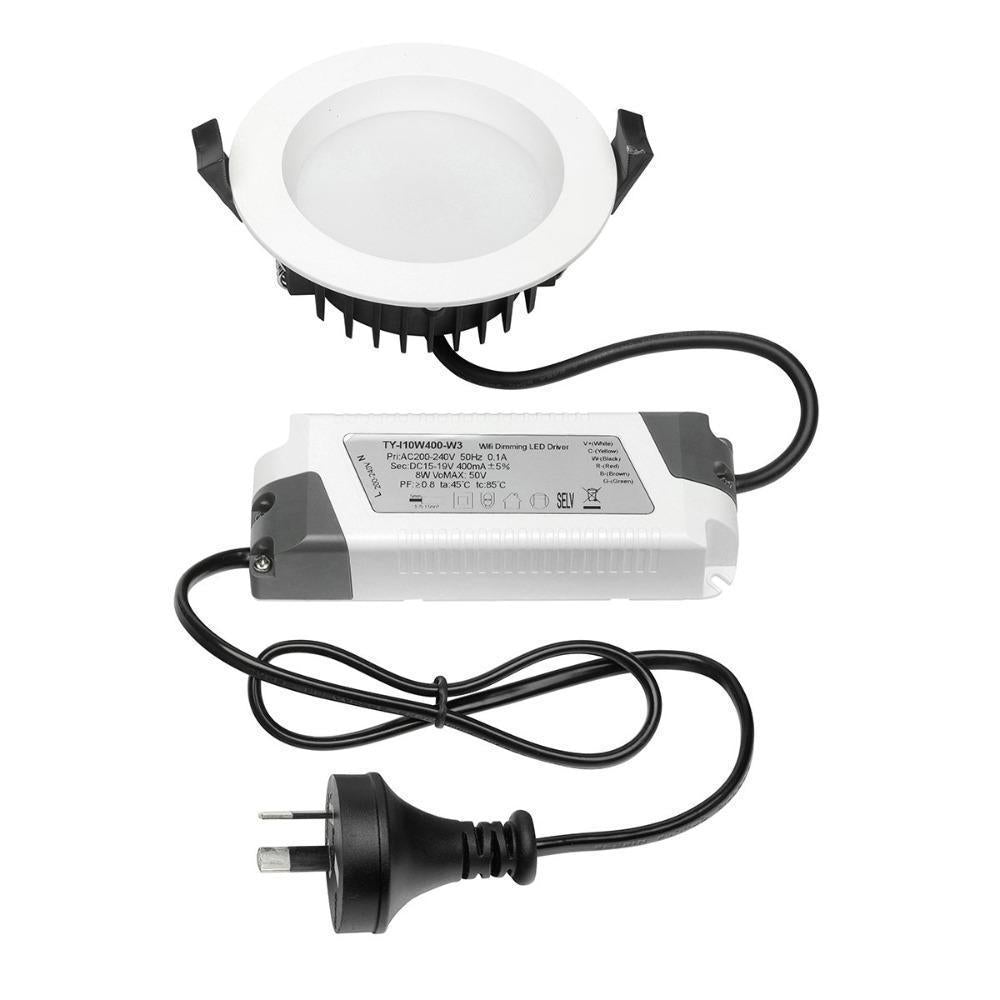 Brilliant PRISM-SMART Smart LED Downlight - 10W Wi-Fi RGB+CCT Tuneable Deep Face, IP44-Brilliant Lighting-Ozlighting.com.au