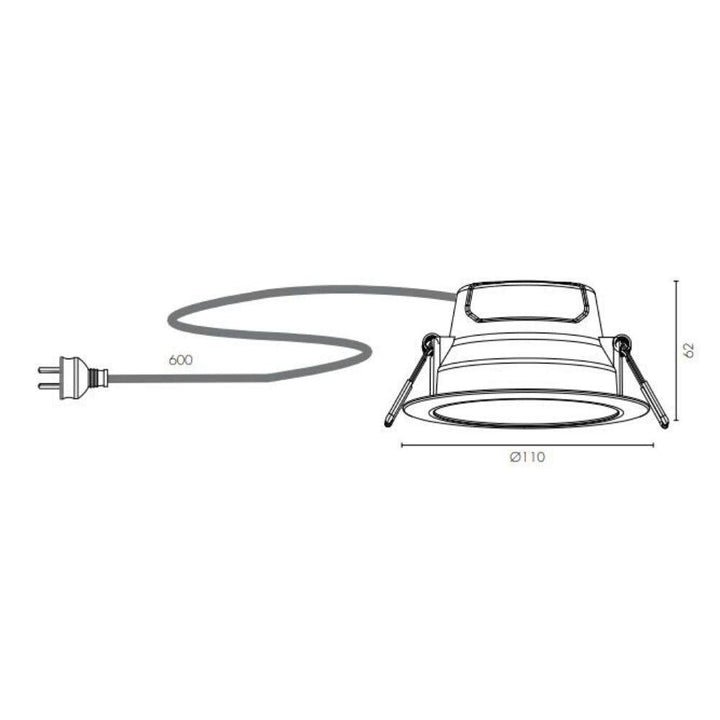 Brilliant ROUND - 8.5W LED Dimmable Round Flat Face PC Downlight IP44 - 4200K-Brilliant Lighting-Ozlighting.com.au