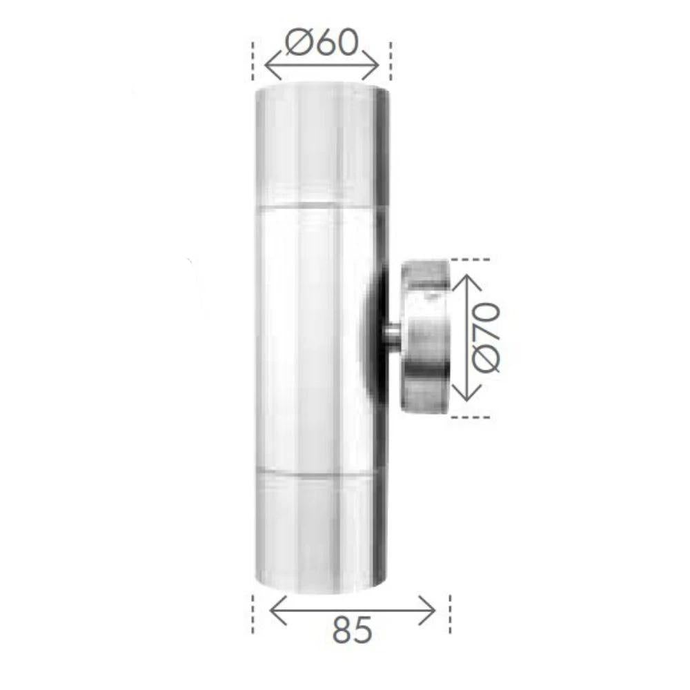 Brilliant SEAFORD-2WB Up/Down Outdoor LED Wall Light - 2X4W GU10, IP65-Brilliant Lighting-Ozlighting.com.au