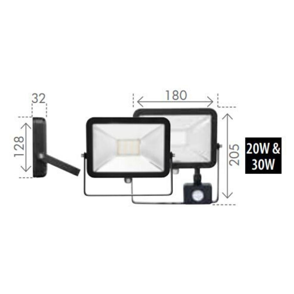Brilliant STEALTH LED Outdoor Floodlight - 20W/50W Slimline DIY, IP65, 4200K-Brilliant Lighting-Ozlighting.com.au