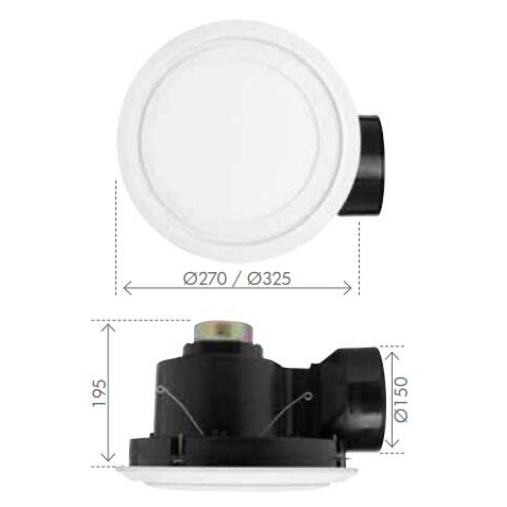 Brilliant TALON Exhaust Fan - Round, Light, Small-Brilliant Lighting-Ozlighting.com.au