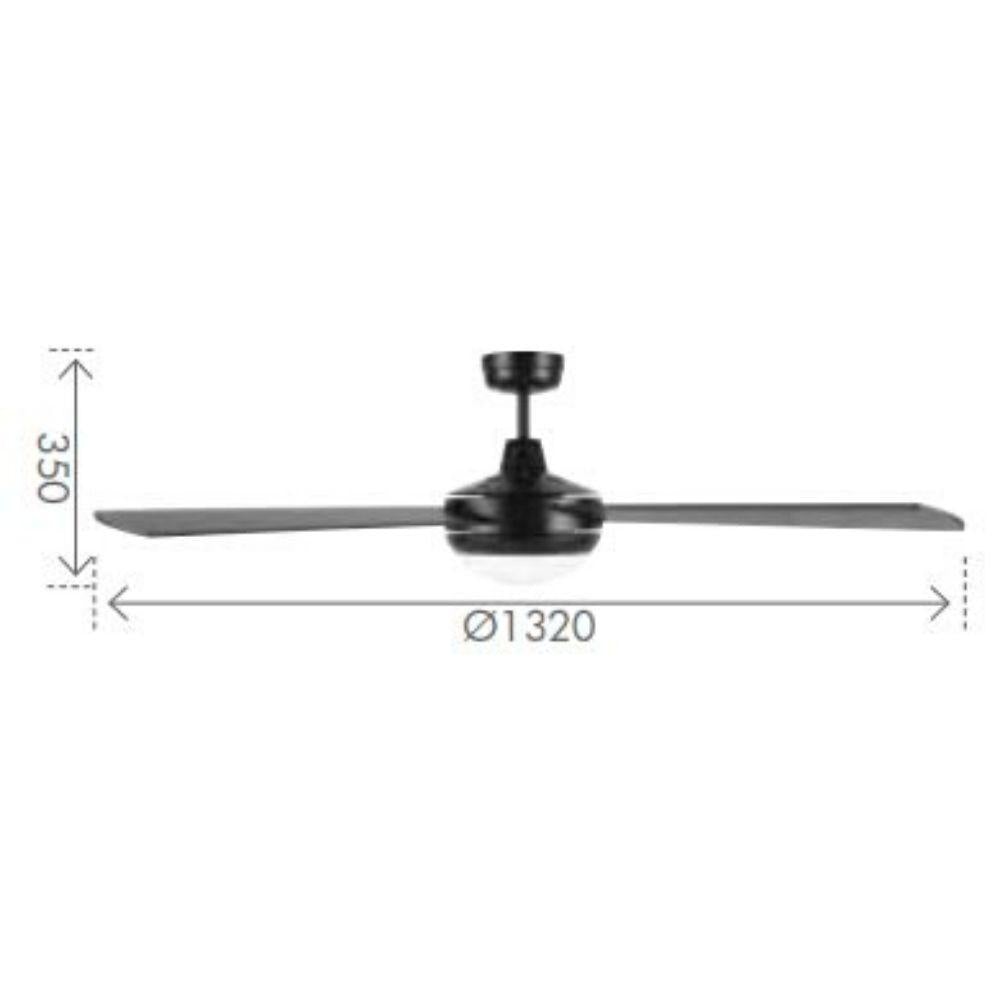Brilliant TEMPEST AC Ceiling Fan - 4 Blade 1300mm Plywood, Tri-Colour switchable LED Light-Brilliant Lighting-Ozlighting.com.au