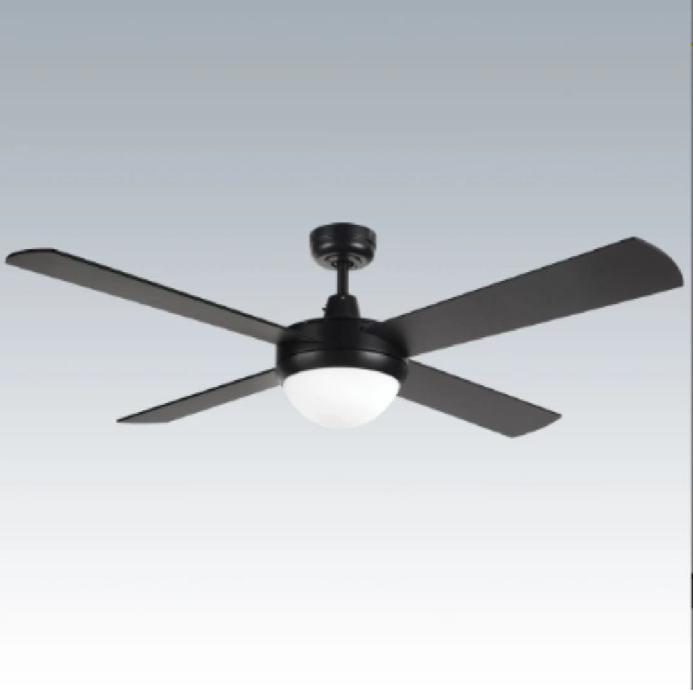 Brilliant TEMPEST-II AC Ceiling Fan - 52" 1320mm 4 Blade, Light-Brilliant Lighting-Ozlighting.com.au