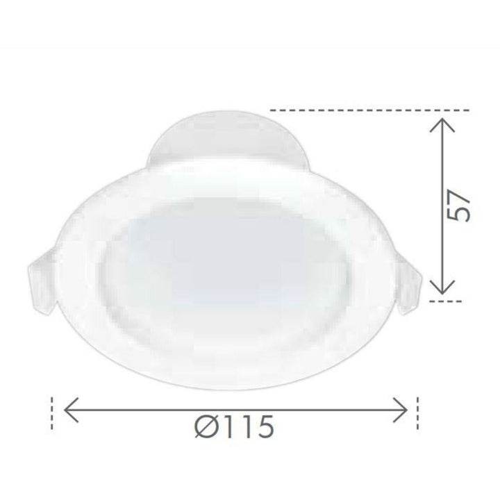 Brilliant TRILOGY - 8W LED Tri-Colour Dimmable Deep Face Downlight IP44-Brilliant Lighting-Ozlighting.com.au