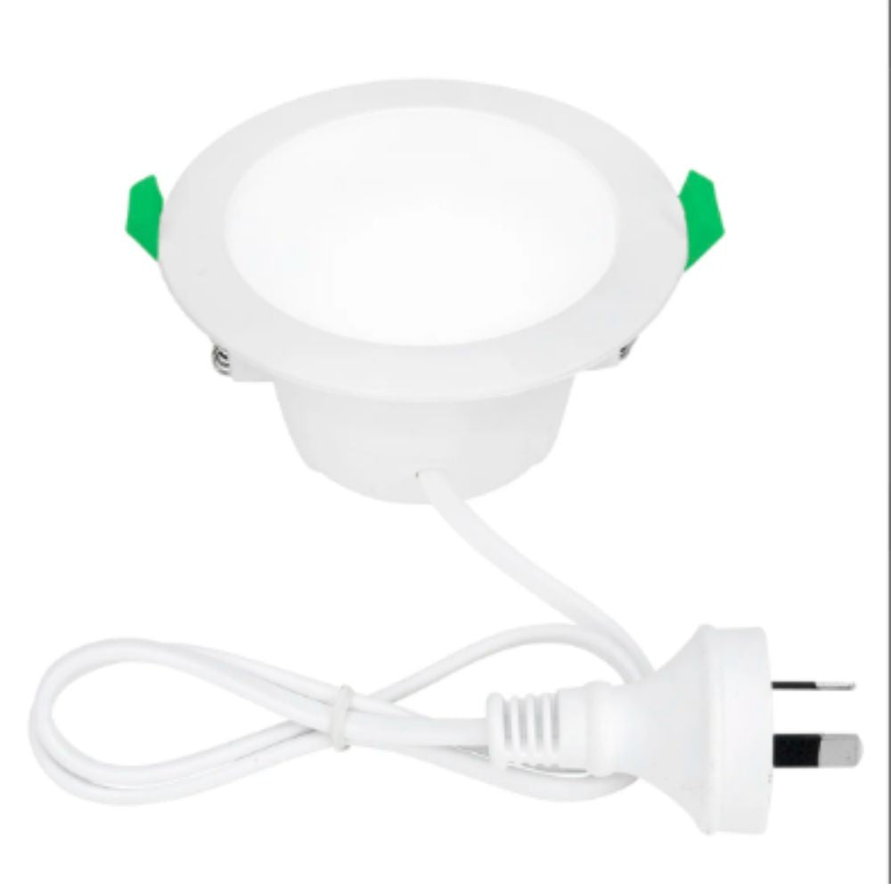 Brilliant TRILOGY-PROJECT LED Downlight - 8W Tri-Colour Dimmable Flat Face, IP44-Brilliant Lighting-Ozlighting.com.au