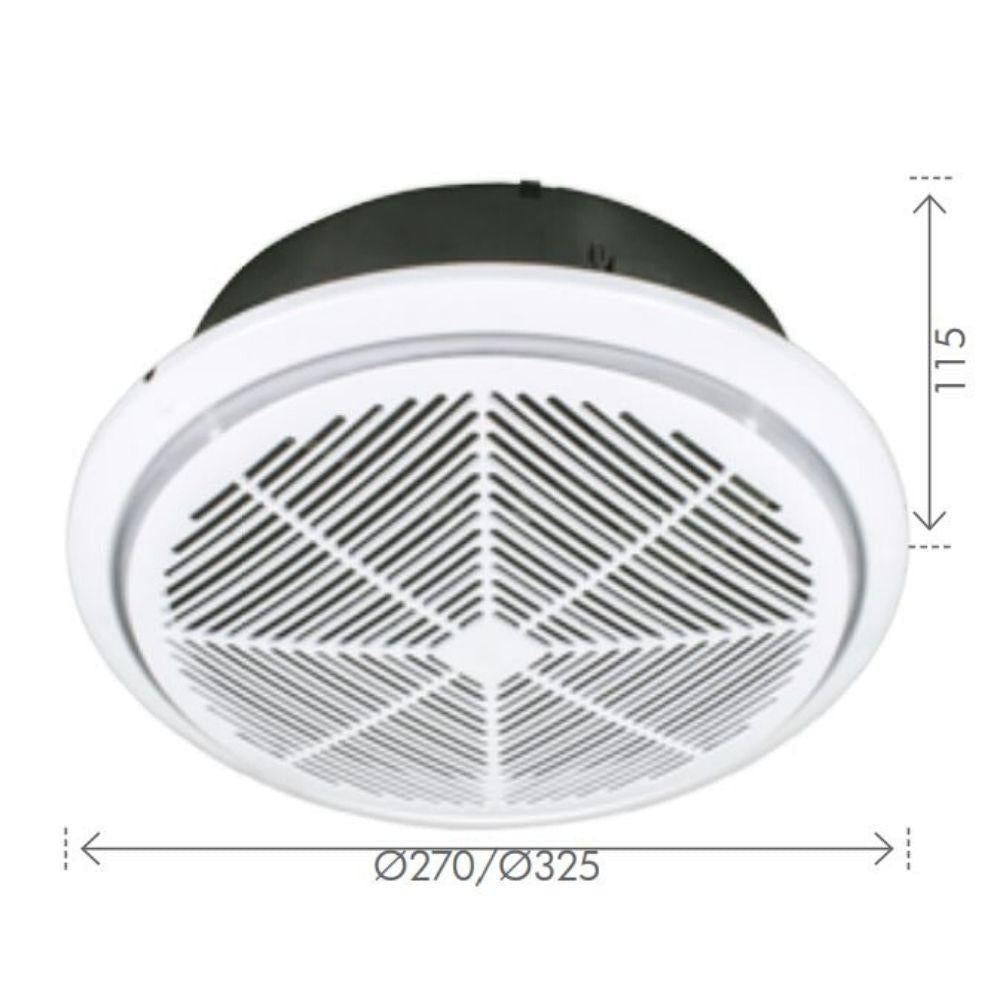 Brilliant WHISPER Exhaust Fan - High Velocity 270mm or 325mm-Brilliant Lighting-Ozlighting.com.au