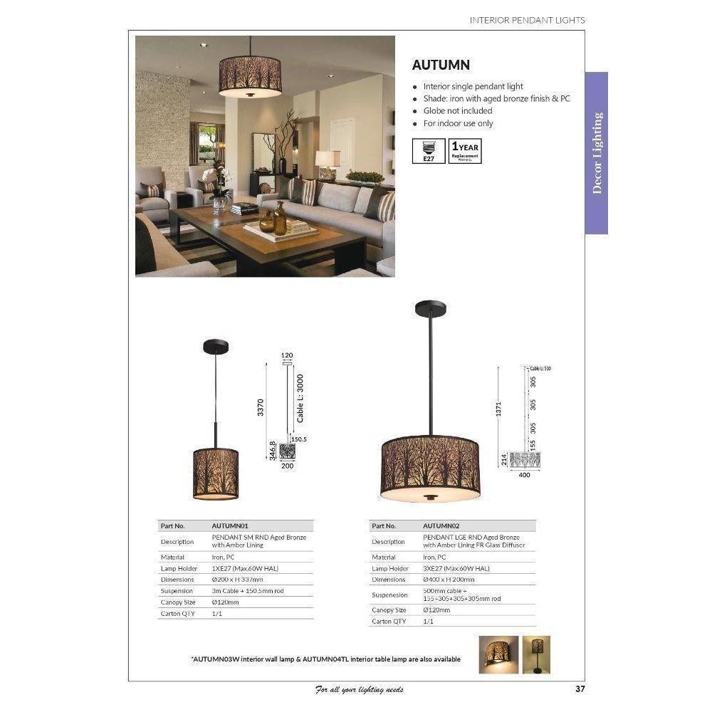 CLA AUTUMN Pendant - 1 Light-CLA Lighting-Ozlighting.com.au