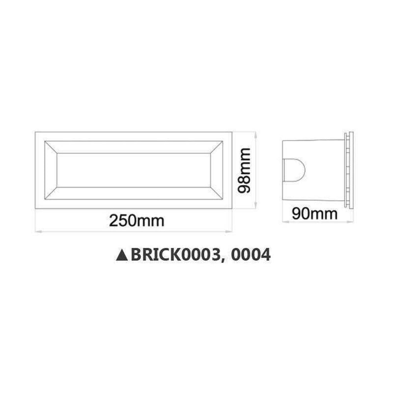 CLA BRICK - 13W LED Exterior Recessed Open/Down Fascia Brick Light IP65 - 3000K-CLA Lighting-Ozlighting.com.au
