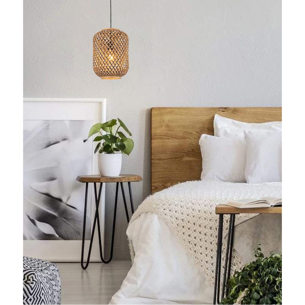 CLA CESTA Pendant - 1 Light, IP20, Bamboo-CLA Lighting-Ozlighting.com.au