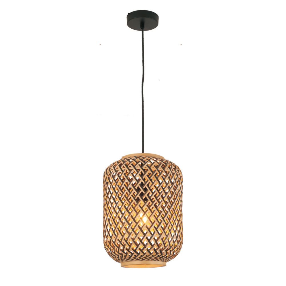 CLA CESTA Pendant - 1 Light, IP20, Bamboo-CLA Lighting-Ozlighting.com.au
