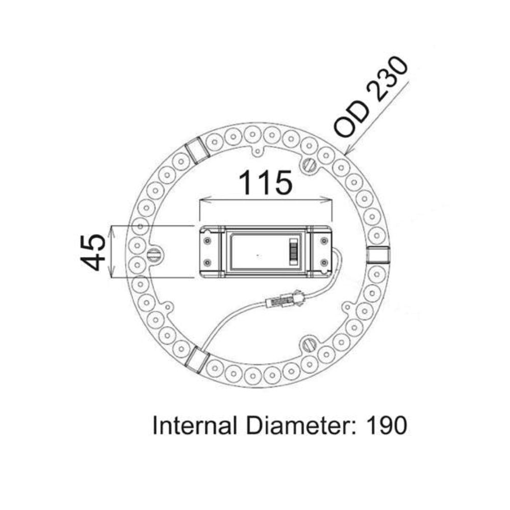 CLA CKTRI LED Oyster Conversion Kit - Tri-Colour, IP20-CLA Lighting-Ozlighting.com.au