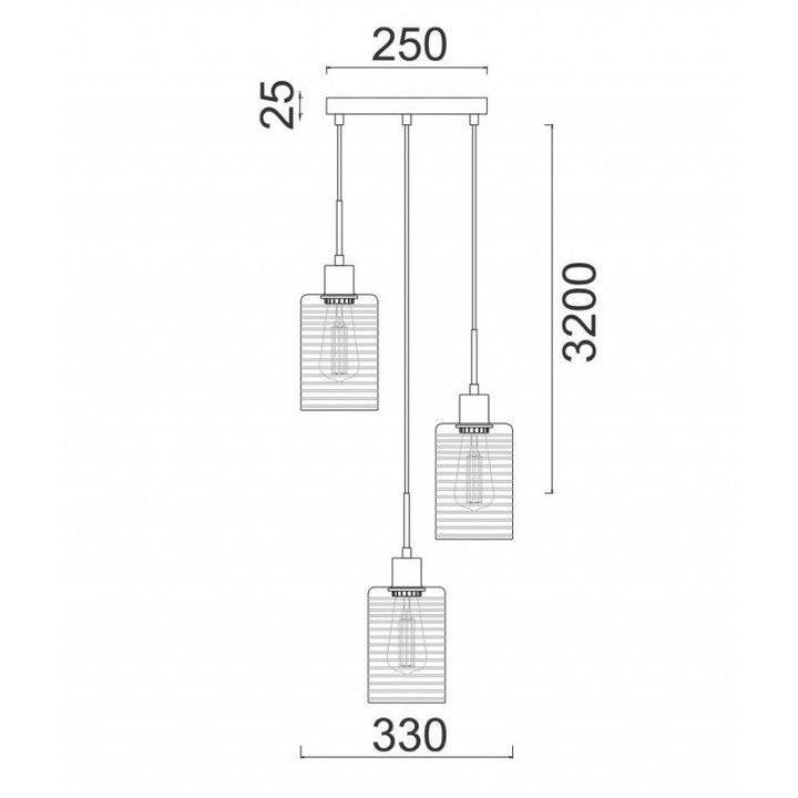 CLA ESPEJO - 1/3 Light Pendant-CLA Lighting-Ozlighting.com.au