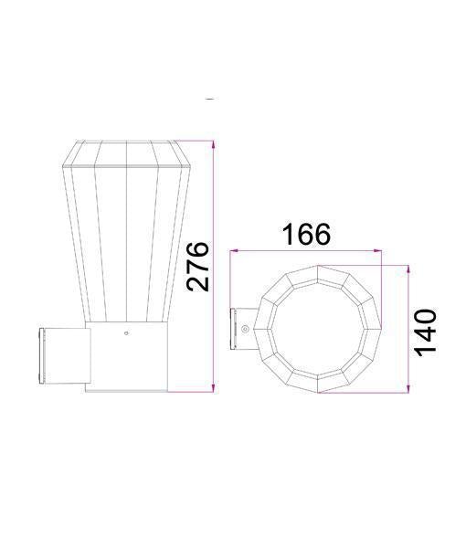 CLA GEB LED Wall Light - 13W, 3000K, IP54, Dark Grey-CLA Lighting-Ozlighting.com.au