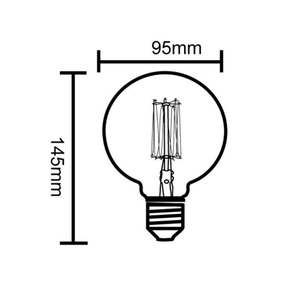 CLA GLOBE-CF - 25W Incandescent Tungsten Carbon Filament G95/G125 Spherical Shape Globe - B22/E27-CLA Lighting-Ozlighting.com.au