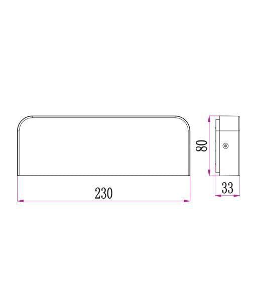 CLA KUK LED Wall or Step Light - 10W, 3000K, Down Only, IP54-CLA Lighting-Ozlighting.com.au