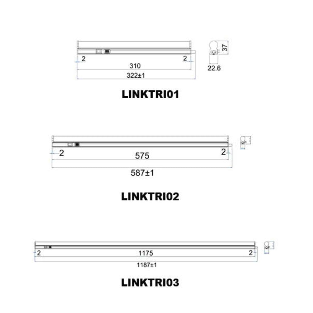 CLA LINKTRI Indoor LED Tri-Colour Linkable T5 Slimline Utility Lights - IP20-CLA Lighting-Ozlighting.com.au