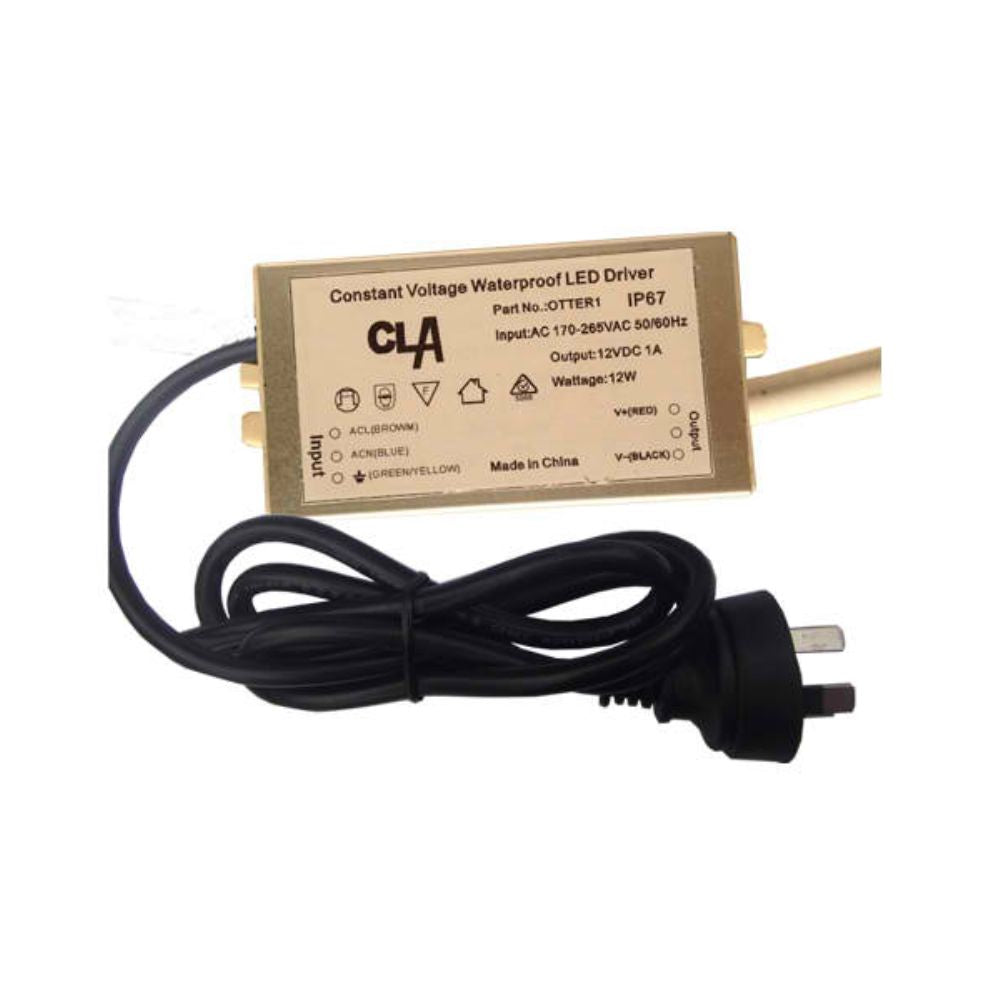 CLA OTTER - 12V DC Waterproof Constant Voltage LED Driver IP67-CLA Lighting-Ozlighting.com.au