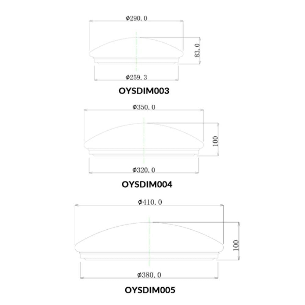 CLA OYSTER-DIM Oyster Light - Tri-Colour, Dimmable, IP44-CLA Lighting-Ozlighting.com.au