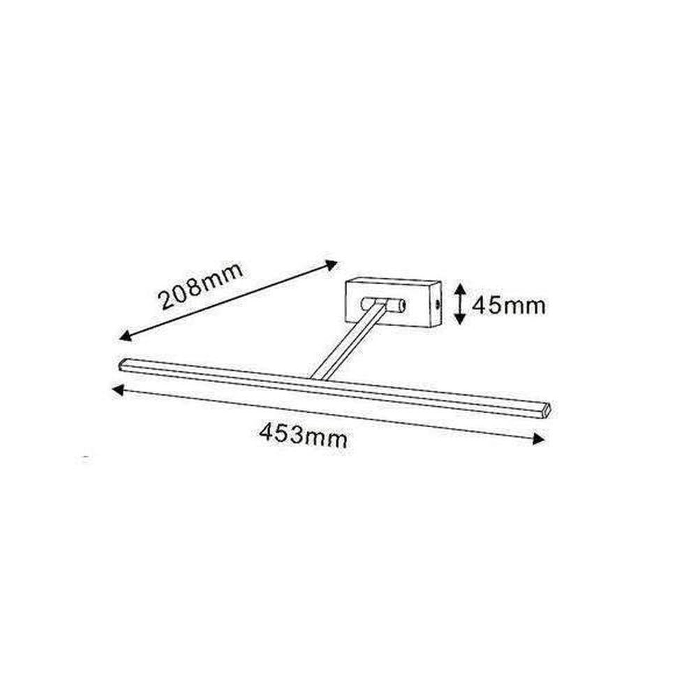 CLA PARIS LED Picture Light - 6W, Satin Chrome, Warm White 3000K-CLA Lighting-Ozlighting.com.au