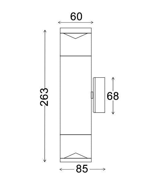 CLA PHARE Up/Down Wall Light - 12V DC, 2xMR16, IP65 - DRIVER REQUIRED-CLA Lighting-Ozlighting.com.au