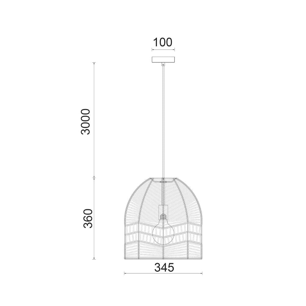 CLA ROTA Pendant - 1 Light, IP20, Rattan-CLA Lighting-Ozlighting.com.au
