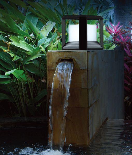 CLA RUBIK - 20W Exterior LED Pillar Mounted Bollard Head IP65 - 3000K-CLA Lighting-Ozlighting.com.au