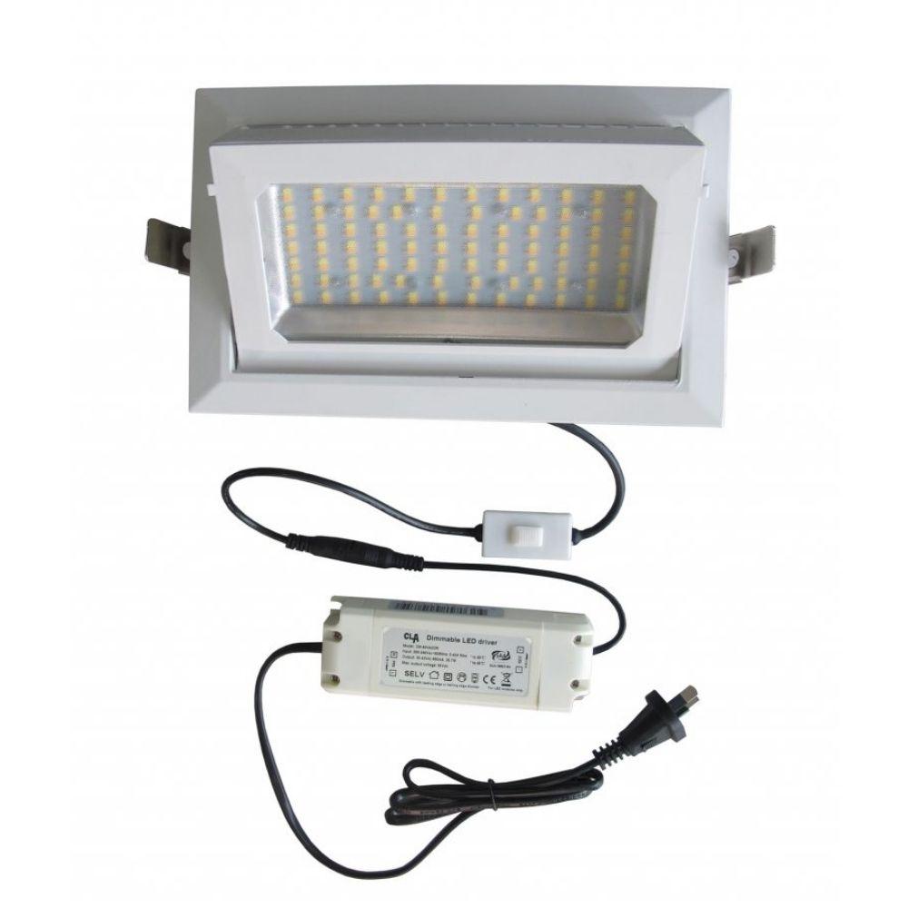 CLA SHOPTRI LED Downlight - 35W, Tri-Colour, Dimmable, IP20, Recessed-CLA Lighting-Ozlighting.com.au