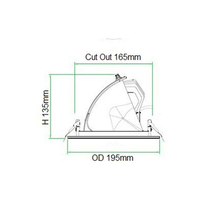 CLA SHOPTRI01 - 28W/38W LED Dual Power & Tri-Colour Recessed Downlight IP20-CLA Lighting-Ozlighting.com.au
