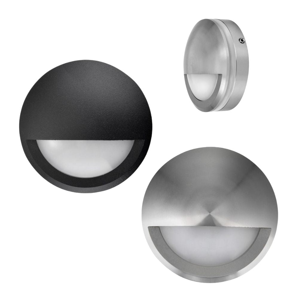 CLA STE15/16 LED Exterior Eyelid Surface Mount - 6W, Step Light IP65, 3000K-CLA Lighting-Ozlighting.com.au