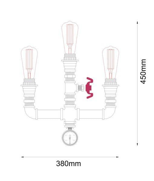 CLA STEAM Wall Light - Antique Pipe-CLA Lighting-Ozlighting.com.au