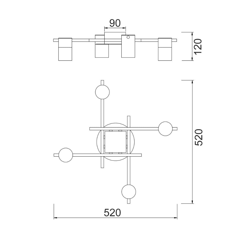 CLA TACHE Interior Spot Ceiling Lights - 25W, 4 Light-CLA Lighting-Ozlighting.com.au