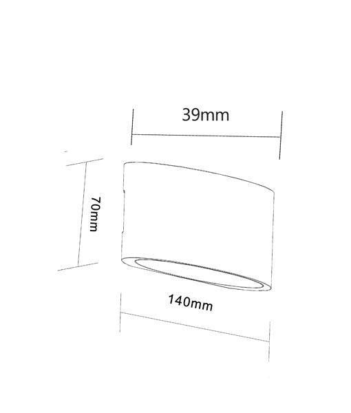 CLA TAMA - 7W LED Modern Exterior Up/Down Wall Light IP54 - 3000K-CLA Lighting-Ozlighting.com.au