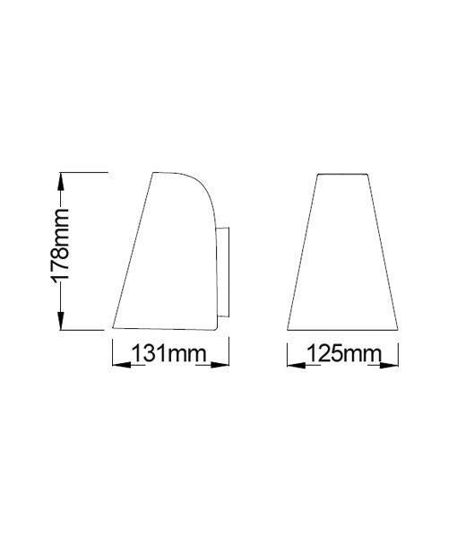 CLA TORQUE Wall Light - Down Only, IP44-CLA Lighting-Ozlighting.com.au